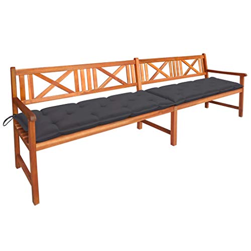 vidaXL Panca da Giardino con Cuscini 240 cm in Massello di Acacia