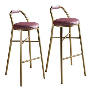 WSDSX Sedia per Sala da Pranzo, Cuscini per braccioli, seggiolone, Sgabello, Sgabello da Bar per Colazione, Bar, bancone, Sgabello da Cucina e Trucco, Sedia in Ferro, 65Cm, 65Cm