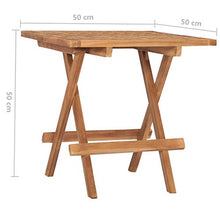 FAMIROSA Tavolo da Giardino Pieghevole 50x50x50 cm in Massello di Teak-5454
