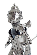BRUBAKER Portabottiglie per Vino - Sciatore con Berretto e Sciarpa - Decorazione in Metallo - Portabottiglie con Biglietto d'Auguri - Regalo del Vino