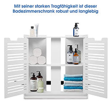 Mobile per Bagno Sottolavabo, Mobiletto per Lavandino, Mobile da Terra Bagno, Mobiletto Multiuso con Doppia Anta, Bianco, 60 x 30 x 60 cm