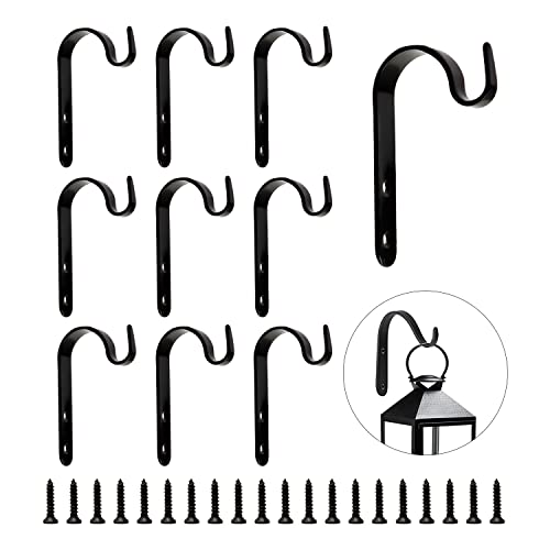 YFaith 10 Pezzi Ganci Appendiabiti, Ganci Appendi, Ganci per Cappelli a Muro, Ganci da Bagno con 20 Viti, per Giacche, Asciugamani, Vestiti, Cappelli ( Nero )