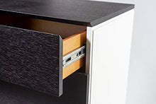 D.G.M. Srl Settimanale Cassettiera comò Verticale Duo con 6 cassetti, Legno con Finitura Wengé e Bianco, L.55 x P.45 x H.110 cm