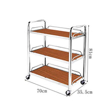 Jia He Carrello Carrello portautensili - Carrello portavivande per Auto da Dessert a 3 Strati Carrello portautensili Portatile a Quattro Ruote (Dimensioni : 70x35.5x81cm)