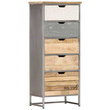 vidaXL Cassettiera 45x30x105 cm in Legno Massello di Mango