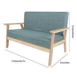 Dioche Divano a 2 posti, divano a 2 posti, in lino in legno, panchina da pranzo, con bracciolo, molto adatto per sala d'attesa, camera da letto, soggiorno, ufficio - Arredi Casa