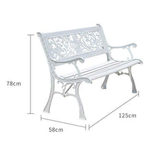 Panchina da giardino per terrazza da 49 pollici, panchina per il tempo libero da esterno con doppio sedile per esterni, sedia da portico resistente alle intemperie in legno anticorrosivo struttura i