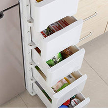 TXXM, cassettiera con cuciture e cassetti, per riporre cassetti, armadietti da bagno, cucina, colore: bianco, 5 strati.