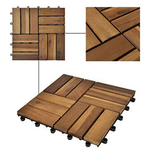 vidaXL Set 20 pz Piastrelle acacia per pavimento giardino esterno 30 x 30 cm