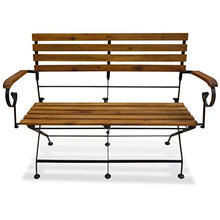 FAMIROSA Panchina da Giardino Pieghevole 112 cm Legno Massello d'Acacia