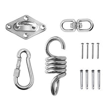 Yundxi Fissaggio per Amaca Hook, capacità di carico 300 Kilogram - in Acciaio Inox Amaca Sedia Hanging Kit Soffitto Montare Molla Girevole Gancio Snap Accessori