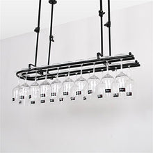 Appeso bicchiere di vino Rack Calice da vino rosso Calice da appoggio Scaffale da vino rovesciato (Color : Black, Size : L80xW25cm)