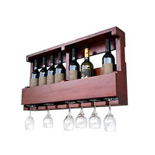 LHQ-HQ Cremagliera del Vino sulla Parete di Legno, Vino Rack for Lo Spumante, for 8 Bottiglie di Vino