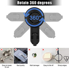 JAOGAUS Ganci per Ventosa Sottovuoto Confezione da 2, Ganci per Bagno da Cucina Impermeabili, Senza Foratura o Colla, Riutilizzabile Illimitato, Rotazione di 360°, Max 5kg