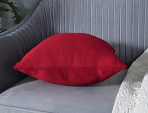 FARFALLAROSSA Copricuscini Fodere per Cuscini Quadrate, Impermeabile e Antimacchia, Decorazione per Divano Casa, 55x55 cm Rosso Pacco da 2