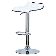 WOLTU BH28ws-2 Sgabelli da Bar Moderni Sedia Cucina Alta Senza Schienale Braccioli in Similpelle Regolabile Girevole Bianco 2 Pezzi