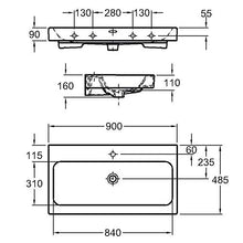 emotion Lavabo con mobiletto, Legno, Antracite Lucido, 90, 2 unità