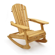 Trueshopping Adirondack Bowland Sedia a Dondolo per Giardino/Patio con Cuscino a Strisce Bianco e Blu