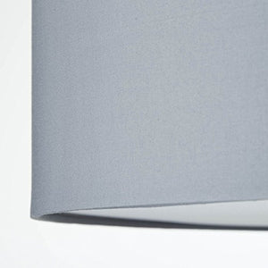 Plafoniera da 60 cm, 3 x E27, massimo 60 W, metallo/tessuto, cromato/grigio chiaro