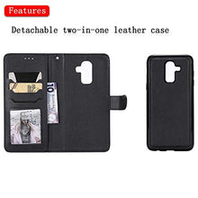 Bear Village Cover Galaxy J8 2018, Custodia Premium Flip Custodia per Samsung Galaxy J8 2018, Custodia con Porta Carte e Chiusura Magnetica, Nero