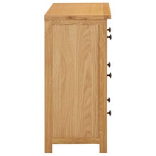 vidaXL Legno Massello di Rovere Cassettiera Credenza Madia Armadietto Armadio con Cassetti Mobiletto Comò Mobile Arredamento 80x35x75 cm