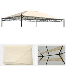 Mendler Telo di Ricambio Copertura Tetto per Gazebo Cadice Poliestere 3x4m Avorio