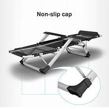 ZHEN GUO Heavy Duty Zero Gravity Sedia Brethable, Lettino da Campeggio Pieghevole Poltrona reclinabile, Chaise Longue reclinabile Patio Nero per Esterno, Piscina (Size : No Padded)