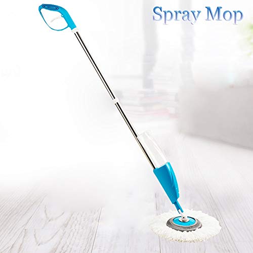 SSAYY Spray Mop Pulizia del Pavimento del Bagno Mop in Microfibra Spray A Testa Rotonda Rotante A 360 Gradi Mop in Fibra Superfine Raschietto per La Pulizia del Pavimento di Casa