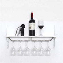 RUXMY Armadietto del Vino Weib-Wine Rack Applicazione della Decorazione della Parete Scaffale in Legno di Pino fissato al Muro, Scaffali galleggianti a Parete retrò Europei per scaffali per calici