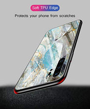 Suhctup Compatibile con Huawei Nova 2S Custodia Protettiva in Vetro Temperato 9H + Cornice Paraurti in TPU Silicone Morbido Assorbimento Degli Urti a 360 Gradi Protezione -Marmo 2