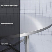 HXXXIN Tavolo Rotondo in Acciaio Inox Tavolo da Pranzo Pieghevole 1,3 Metri 1,5 Metri Tavolo da Pranzo Tavolo da Barbecue Tavolo da Interno Dell'hotel,130cm