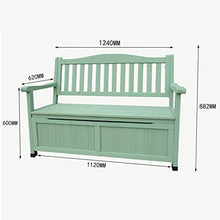 Panchine Terrace Park Panca Portaoggetti da Esterno, Panca in Legno Massello Resistente alle Intemperie, Panchina Cortile con Schienale Braccioli, Per Riporre Attrezzi Giardinaggio / Forniture Ester