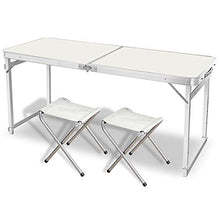 WNN-URG Tavolo Regolabile e 2 Portatili sedie, Outdoor Campeggio piegante Tabella di Picnic a Buffet Wedding Cucina Colazione Bar Set Market Garden Partito dell'automobile al Coperto URG