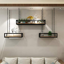 Organizza la Cucina Porta Bottiglie Appendere, portabottiglie Legno massello Ferro Americano, mensola Fiori Creativa Piante Decorative Scaffale Vino, per Cucina/Bar/Ristorante, Nero/Club di Can