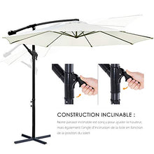 Novonova® Ombrellone da Giardino | Ø 350cm H*L 400 × 260cm | Protezione Solare UV50+ | Ombrellone da Balcone inclinabile con Manovella (Piede escluso), Regolabile in Altezza, PS835