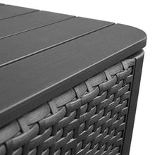 Keter Luzon Plus Flat Wicker Tavolino Contenitore da Giardino, Grafite