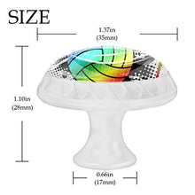 Calcio arcobaleno 4 PCS Pomelli per Porta, Pomolo per Mobile, Pomelli per Mobili con Viti, Maniglia per Armadietto, Pomelli per Porta, Pomelli per Cassetti per Porta, Armadio, Cassetto e Credenza