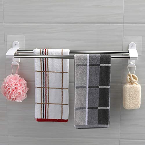 Portasciugamani Cucina Portasalviette da Bagno per Bagno Punzonatura A Doppio Manubrio Portasalviette in Acciaio Inox (Bianco) Porta Asciugamani