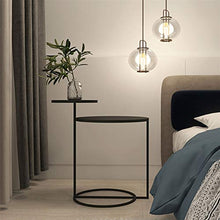 Yyqx comodino comodino rotondo per camera da letto comodino soggiorno divano tavolino in ferro battuto