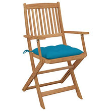 vidaXL Sedie da Giardino Pieghevoli 6 pz con Cuscini Massello Acacia