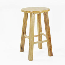 KHFJ Sedile da BagnoSgabello Multifunzionale in Legno Sgabello Alto Sgabello da Bar Sgabello retrò Semplice AntiscivoloSedia da Doccia (Size:30x30x50cm; Color:Wood Color)