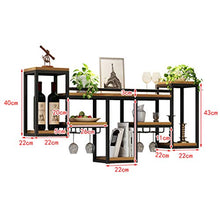 Portabottiglie Vintage da Parete - per Bottiglie di Vino Rack di stoccaggio Scaffale per Vini Legno per Cucina, Sala da Pranzo, Bar, Cantina