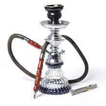 XJJY Shisha NACKAH Genuine EGYPTINE SHESHA SHESHA Stile di Cafe con Tubo Flessibile da 100 cm Lavabile (Nero)