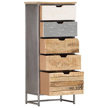 vidaXL Cassettiera 45x30x105 cm in Legno Massello di Mango