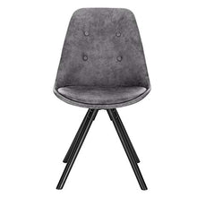 WOLTU BH268dgr-6 Set di 6 Sedie per Sala da Pranzo Soggiorno Stile retrò Seduta Imbottita con Schienale Senza Braccioli in Tessuto Grigio Scuro