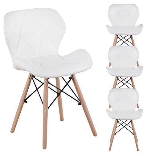 N A to Muebles Home - Set di 4 sedie da sala da pranzo in stile retrò, stile retrò, stile moderno, per sala da pranzo e cucina, con schienale curvo e schienale
