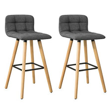 SoBuy® 2 x Sgabelli Alta da Bar con poggiapiedi e Schienale,sedie Cucina, FST50-DGX2,IT