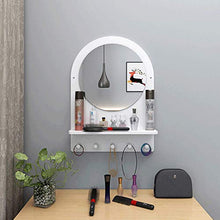 Specchio Bagno con scaffale per cosmetici Specchio per Il Trucco a Parete Specchio da appendere per rivestimenti da barba per bambini
