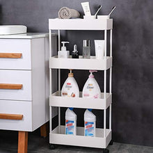 LYM &ripiano di stoccaggio A Pavimento Rack, Multifunzione Bagno Bagagli Ripiano angolare Piccolo Carrello-4 Piante Scaffale di Finitura