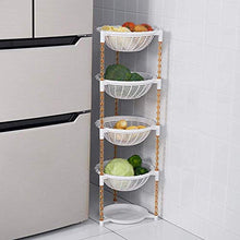 Knoijijuo African ripiano Trasporto Americano Stretta Carrello, Il Fondo 4 Piani scaffalatura Frutta cestello portaoggetti Multistrato Fermaglio Vassoio Nähgestell,B